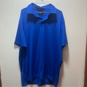 Short Par 4 Mens Shirt Blue Size Large Polo‎ Short Sleeve Stretch Golf Casual